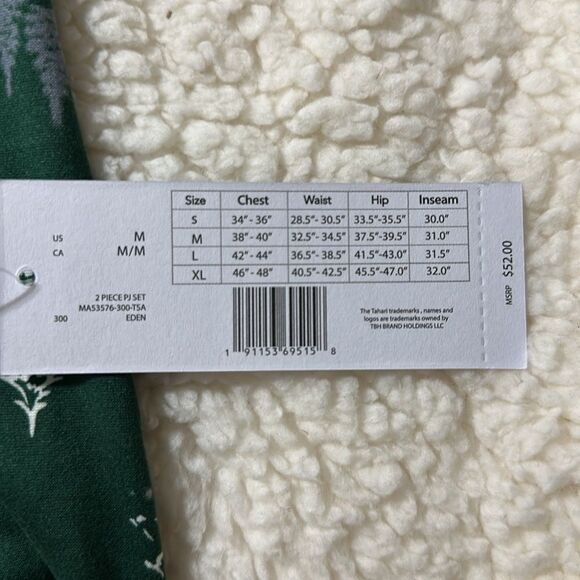 TAHARI Family Matching PJ Winter Green White Pine Christmas Trees Yellow Star - Picture 9 of 9